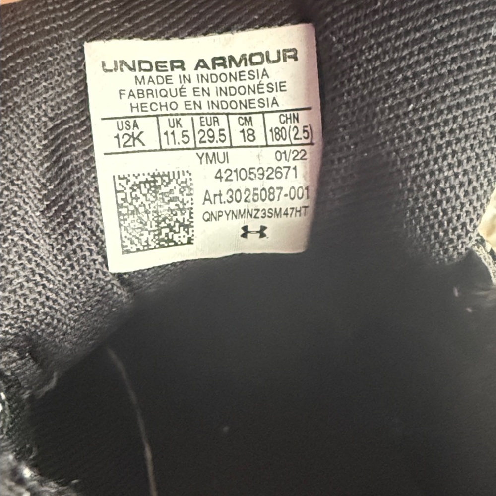 Under Armour Boy's Spotlight Fran RM 2.0 Jr. Football Shoe Cleat US 12k Kid 12 - Picture 2 of 7